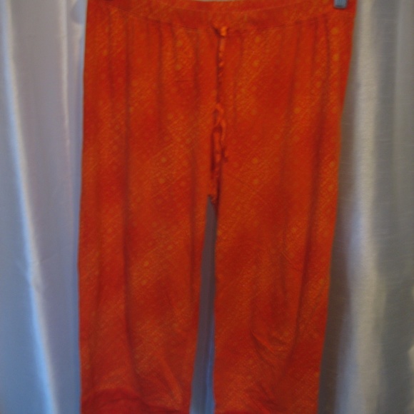 Nautica Blue Sleepwear Multi Orange Drawstring Lounge Capri's Sz L Pre-Owned - Picture 1 of 5